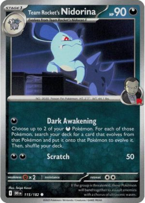Team Rocket's Nidorina - 115/182