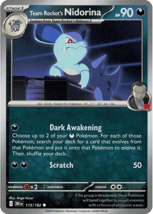 Team Rocket's Nidorina - 115/182
