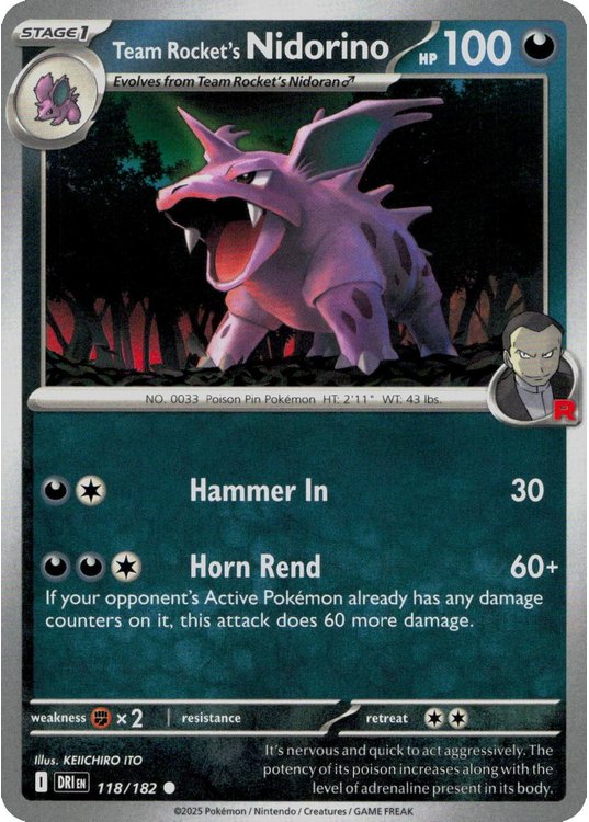 Team Rocket’s Nidorino – 118/182