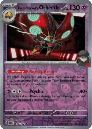 Team Rocket's Orbeetle - 089/182 - Reverse