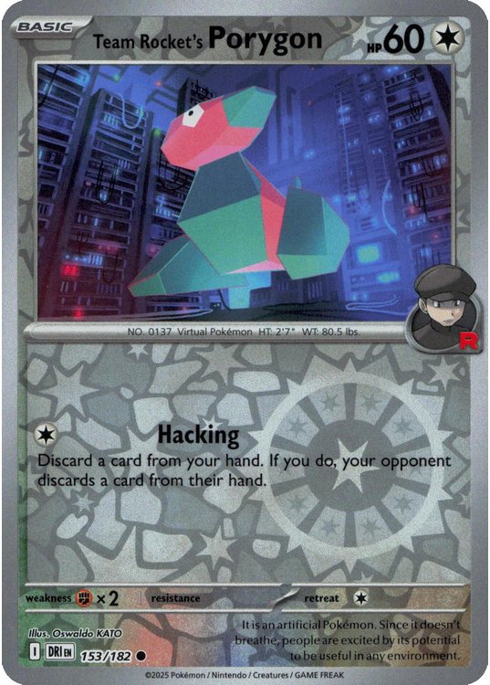 Team Rocket’s Porygon – 153/182 – Reverse