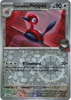 Team Rocket's Porygon2 - 154/182 - Reverse