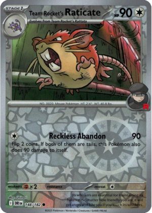 Team Rocket's Raticate - 148/182 - Reverse