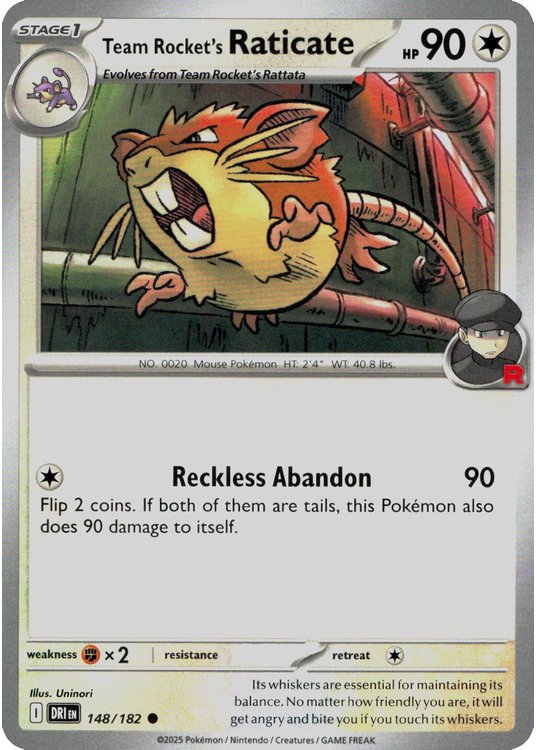 Team Rocket's Raticate - 148/182