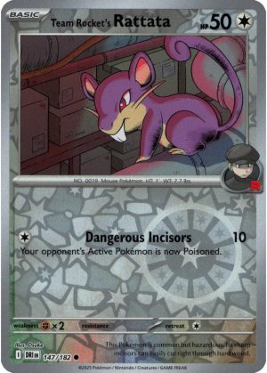 Team Rocket's Rattata - 147/182 - Reverse