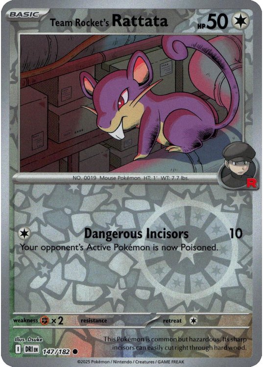 Team Rocket's Rattata - 147/182 - Reverse