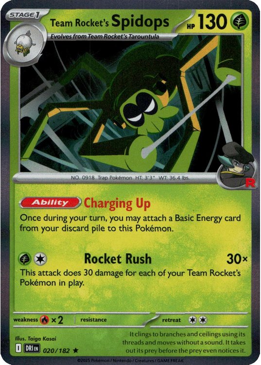 Team Rocket’s Spidops – 020/182 (Holo)