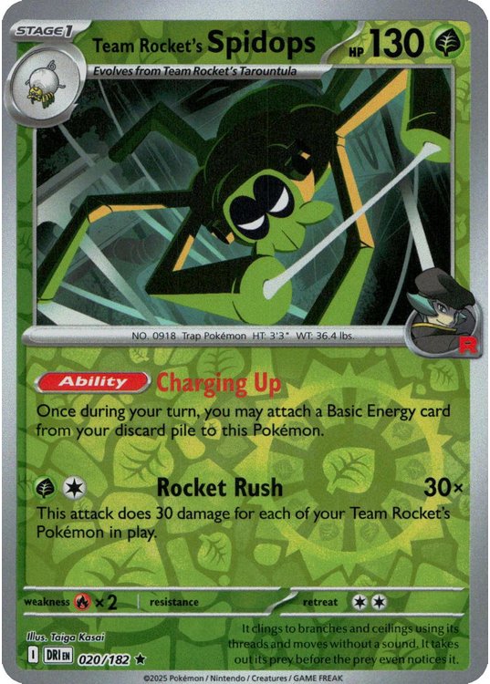 Team Rocket's Spidops - 020/182 - Reverse