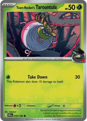 Team Rocket's Tarountula - 019/182