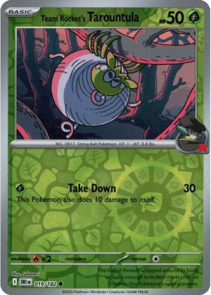 Team Rocket's Tarountula - 019/182 - Reverse