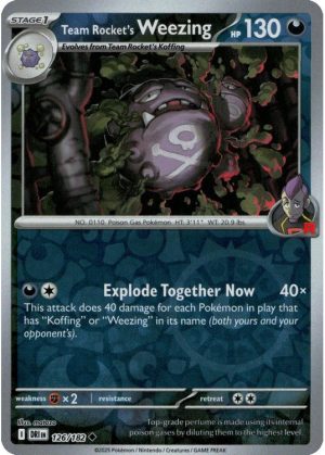 Team Rocket's Weezing - 126/182 - Reverse