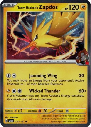 Team Rocket's Zapdos - 070/182 (Holo)