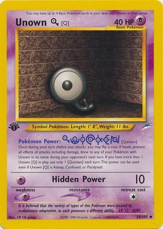 Unown [Q] - 59/105 - 1st Edition