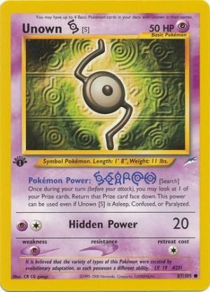 Unown [S] - 87/105 - 1st Edition