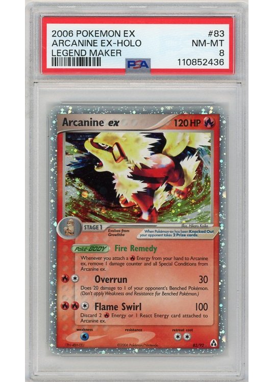 Arcanine ex 83/92 PSA 8