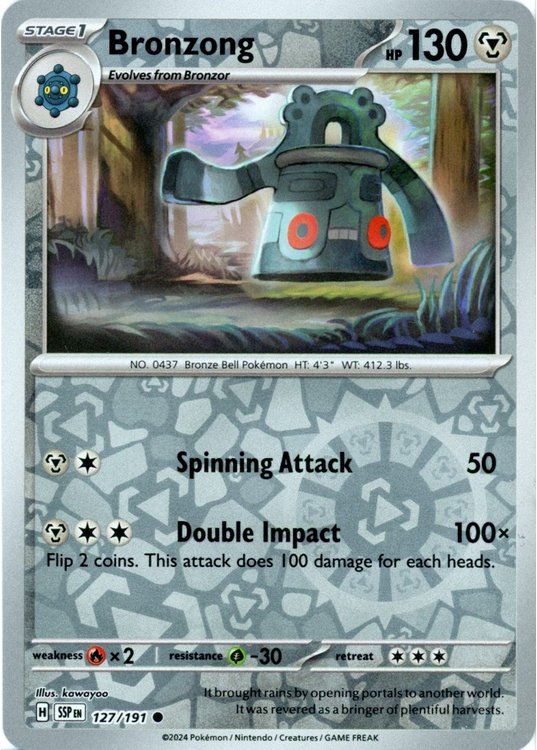 Bronzong - 127/191 - Reverse