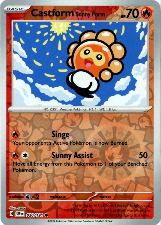 Castform Sunny Form - 20/191 - Reverse