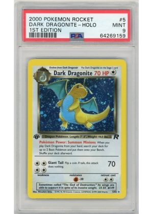 Dark Dragonite 5/82 1st Edition PSA 9