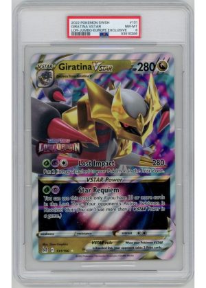 Giratina VSTAR Lost Origin Stamp 135/196 JUMBO Kort PSA 8