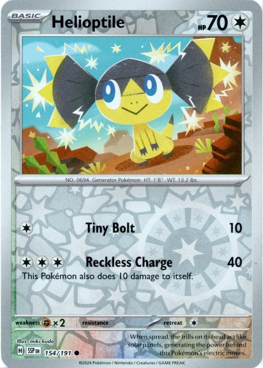 Helioptile - 154/191 - Reverse