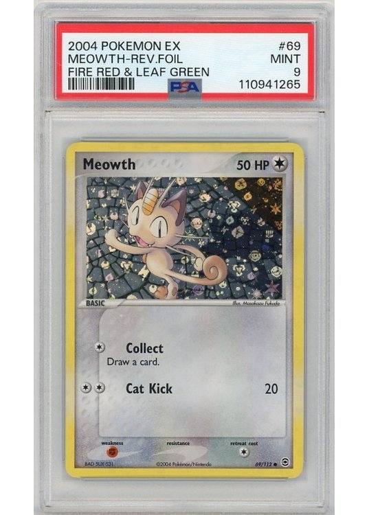 Meowth 69/112 Reverse Foil PSA 9
