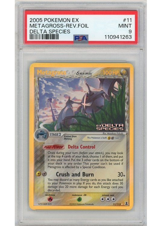 Metagross &delta; 11/113 Reverse Foil PSA 9