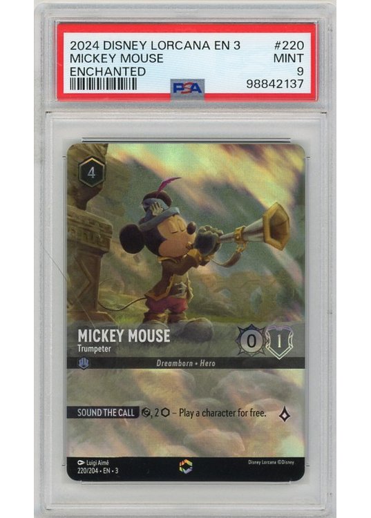 Mickey Mouse Trumpeter (Lorcana) 220/204 PSA 9