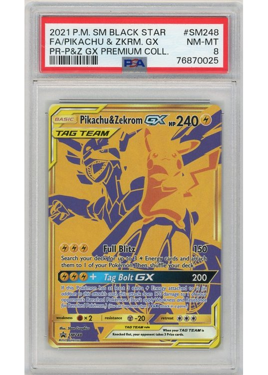 Pikachu & Zekrom GX SM248 PSA 8