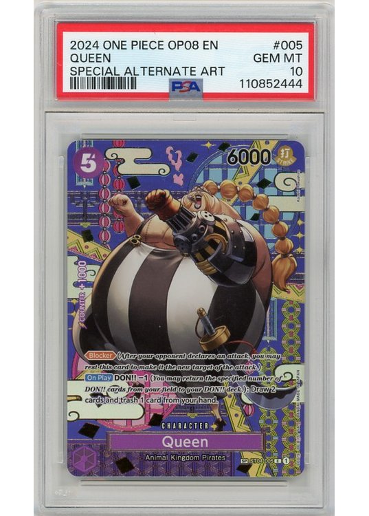 Queen (Special Alternate Art) (One Piece) OP08-005 PSA 10