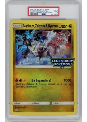 Reshiram, Zekrom & Kyurem  JUMBO Kort PSA 9