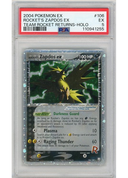 Rocket's Zapdos ex 106/109 PSA 5