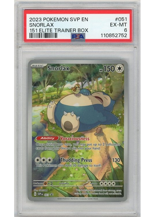 Snorlax SWSH051 PSA 6