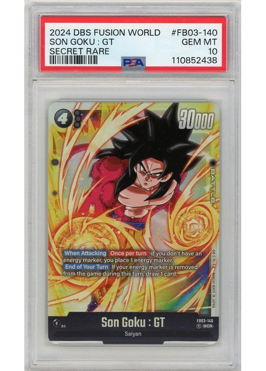 Son Goku GT Secret Rare Dragon Ball PSA 10 Gradede Pokemon Kort Son Goku GT Secret Rare Dragon Ball PSA 10 Gradede Pokemon Kort