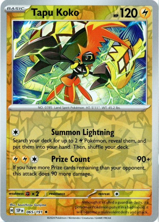 Tapu Koko - 65/191 - Reverse