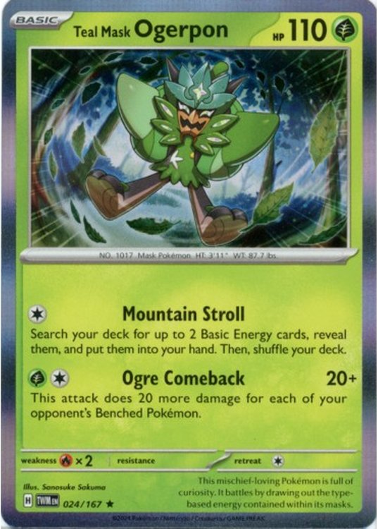 Teal Mask Ogerpon - 024/167 (Holo)