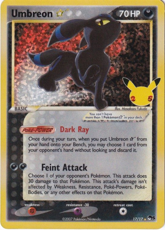 Umbreon Gold Star - Classic Collection - 17/17