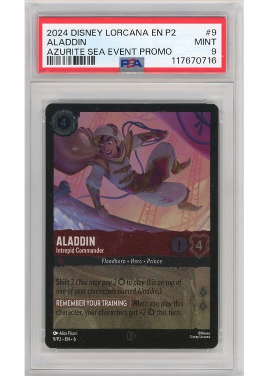 Aladdin (Event exclusive) (Lorcana) 9/P2 PSA 9