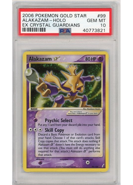 Alakazam * (Goldstar) – 99/100 – PSA 10