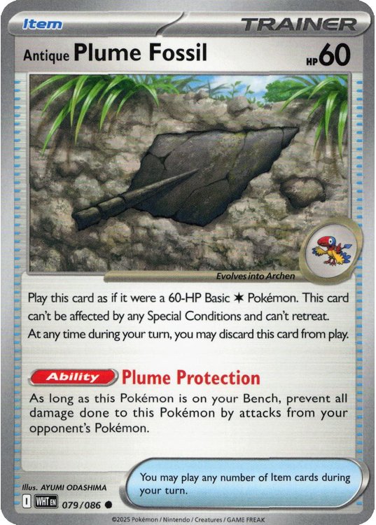 Antique Plume Fossil - 079/086