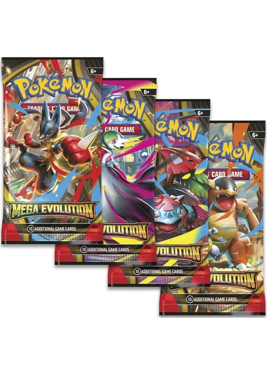 Booster Pack full artwork set (4 stk.) fra ME01 Mega Evolution