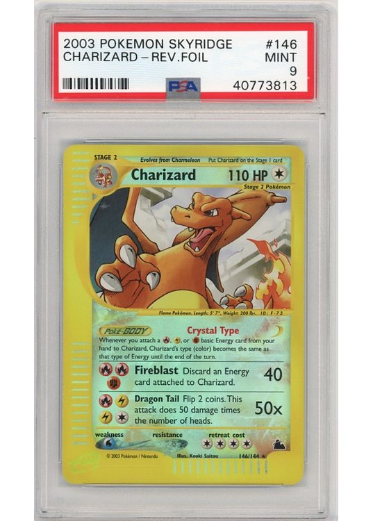 Charizard 146/144 Reverse Foil PSA 9