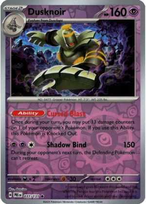 Dusknoir - 037/131 - Reverse