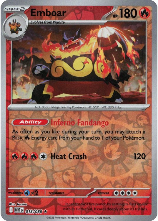 Emboar - 013/086 - Reverse