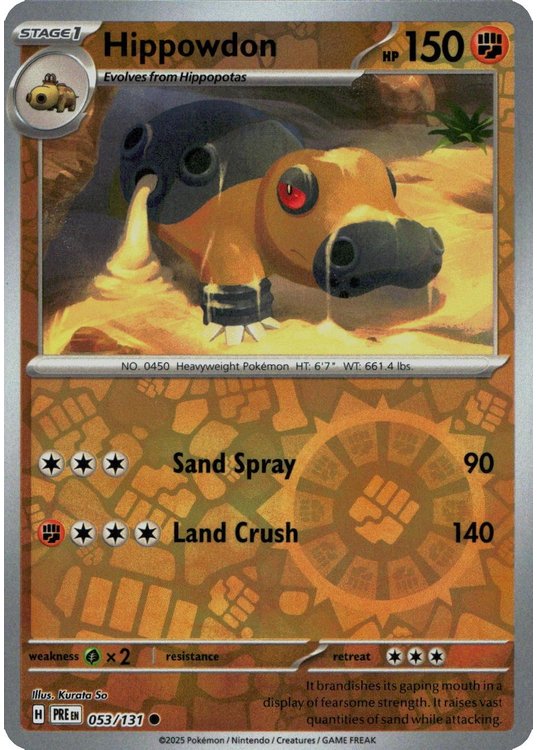 Hippowdon - 053/131 - Reverse