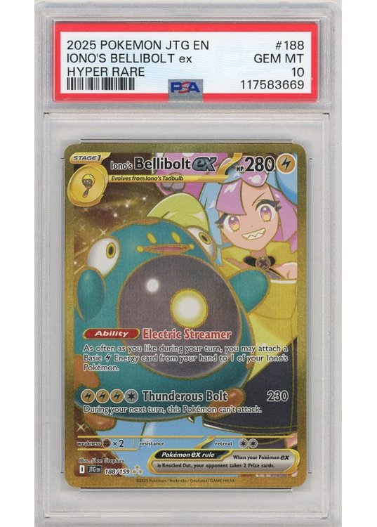 Iono's Bellibolt ex PSA 10 - Gradede pokemon kort på Pokemons.dk