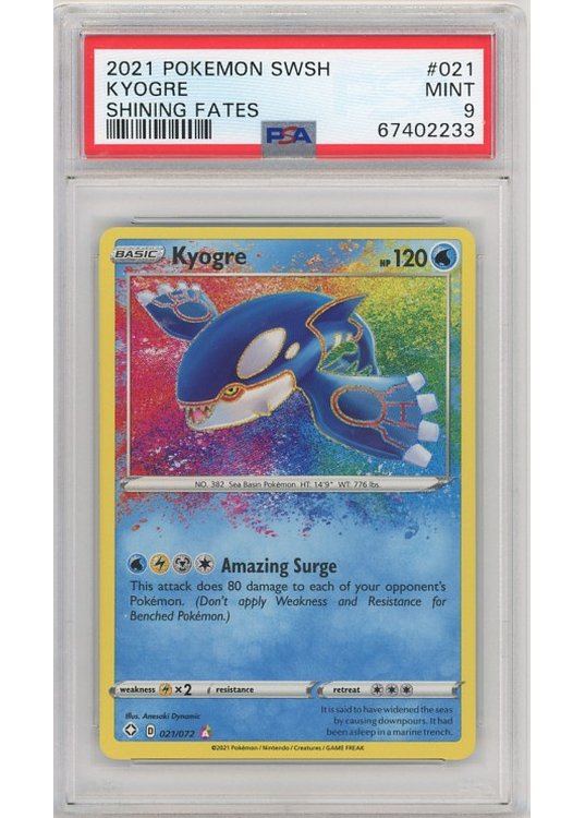 Kyogre 021/072 PSA 9