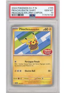 Pikachu Berkemeja Batik 155/SV-P PSA 10