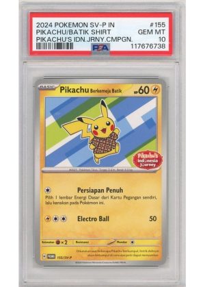 Pikachu Berkemeja Batik 155/SV-P PSA 10