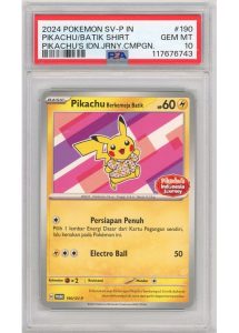 Pikachu Berkemeja Batik 190/SV-P PSA 10