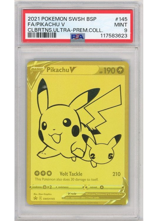 Pikachu V SWSH145 PSA 9